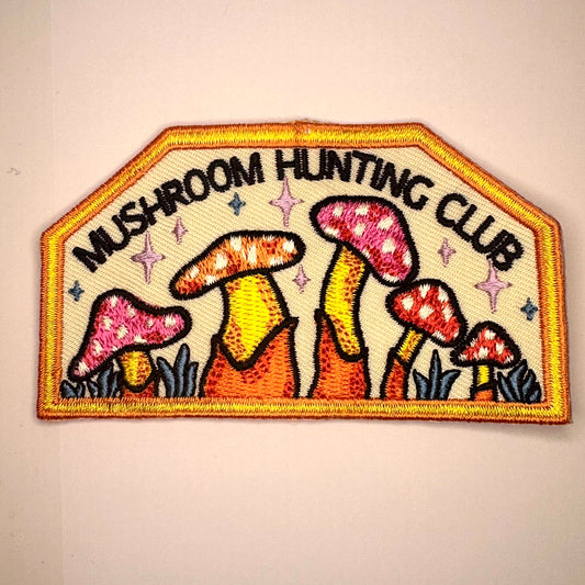 Mushroom Hunting Club Sew On Patch 3”