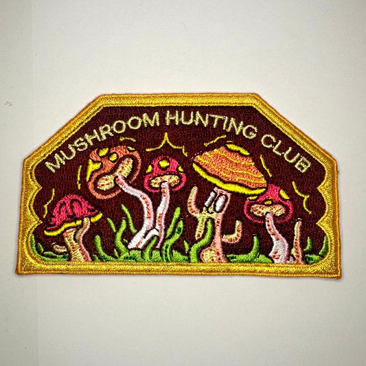 Mushroom Hunting Club Trippy Starry Night Sew On Patch 3”