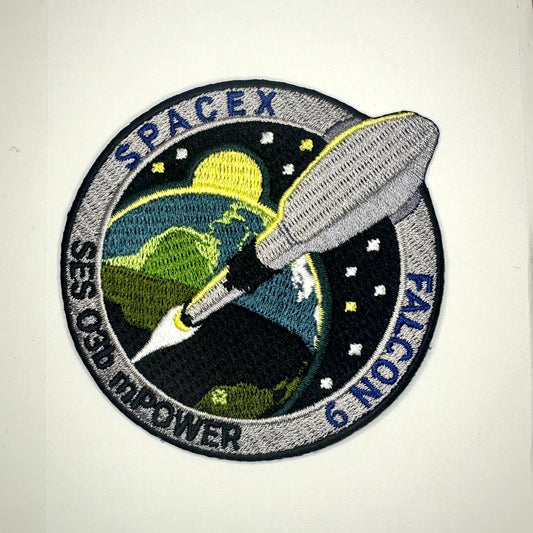 Original SpaceX SES 03b MPower Mission Patch NASA Falcon 9 3.5”