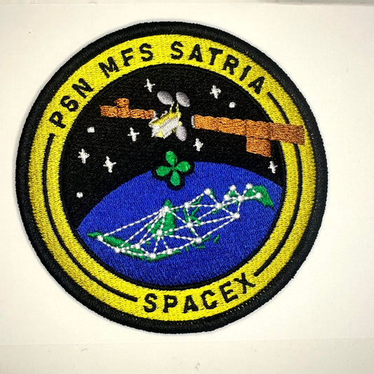 SpaceX SATRIA-1 Sattelite Launch Mission Patch 3"