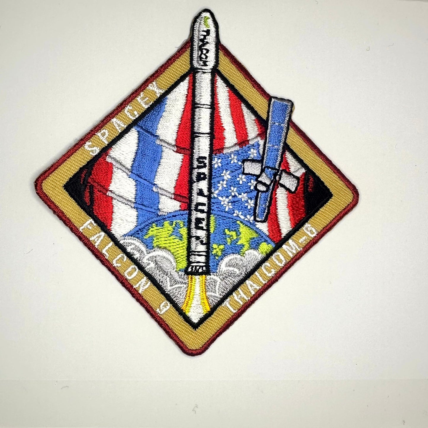 COMBO SpaceX DSCOVR MARS F9 And THAICOM-8 Mission  Patches 3” 2 Pc Deal!