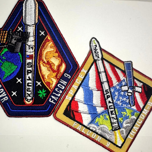 COMBO SpaceX DSCOVR MARS F9 And THAICOM-8 Mission  Patches 3” 2 Pc Deal!