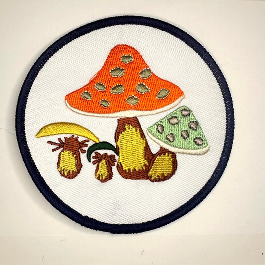 Mushroom Shrooms Iron On Embroidered Patch 3.5”