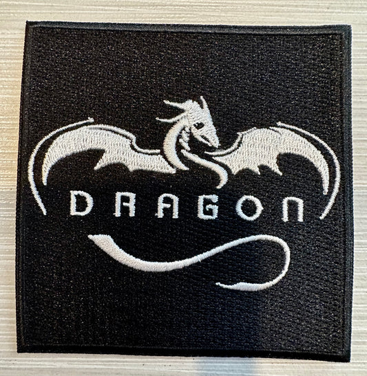 SpaceX Dragon Logo Mission Patch 3.5” ISS Resupply Human Flights Iron On/Sew On ht Mission Patch 3.5”