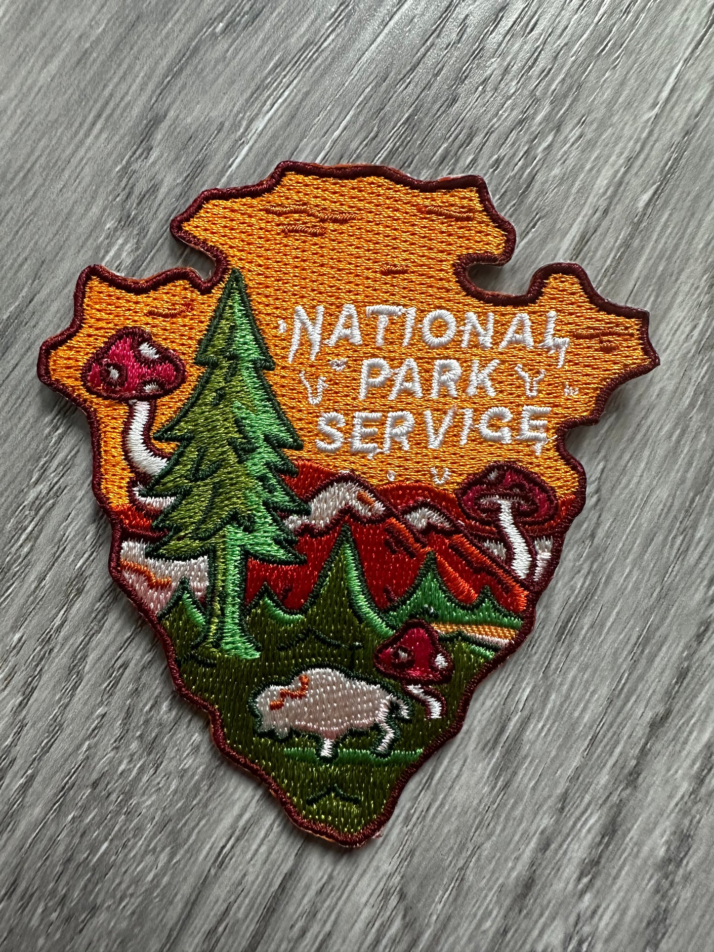 National Park Services State Parks Trippy 3.5” Iron on/ Sew On Embroidered