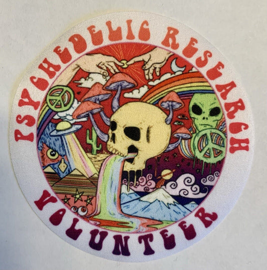 70Psychedelic Researcher Volunteer Iron-On Sticker Patch