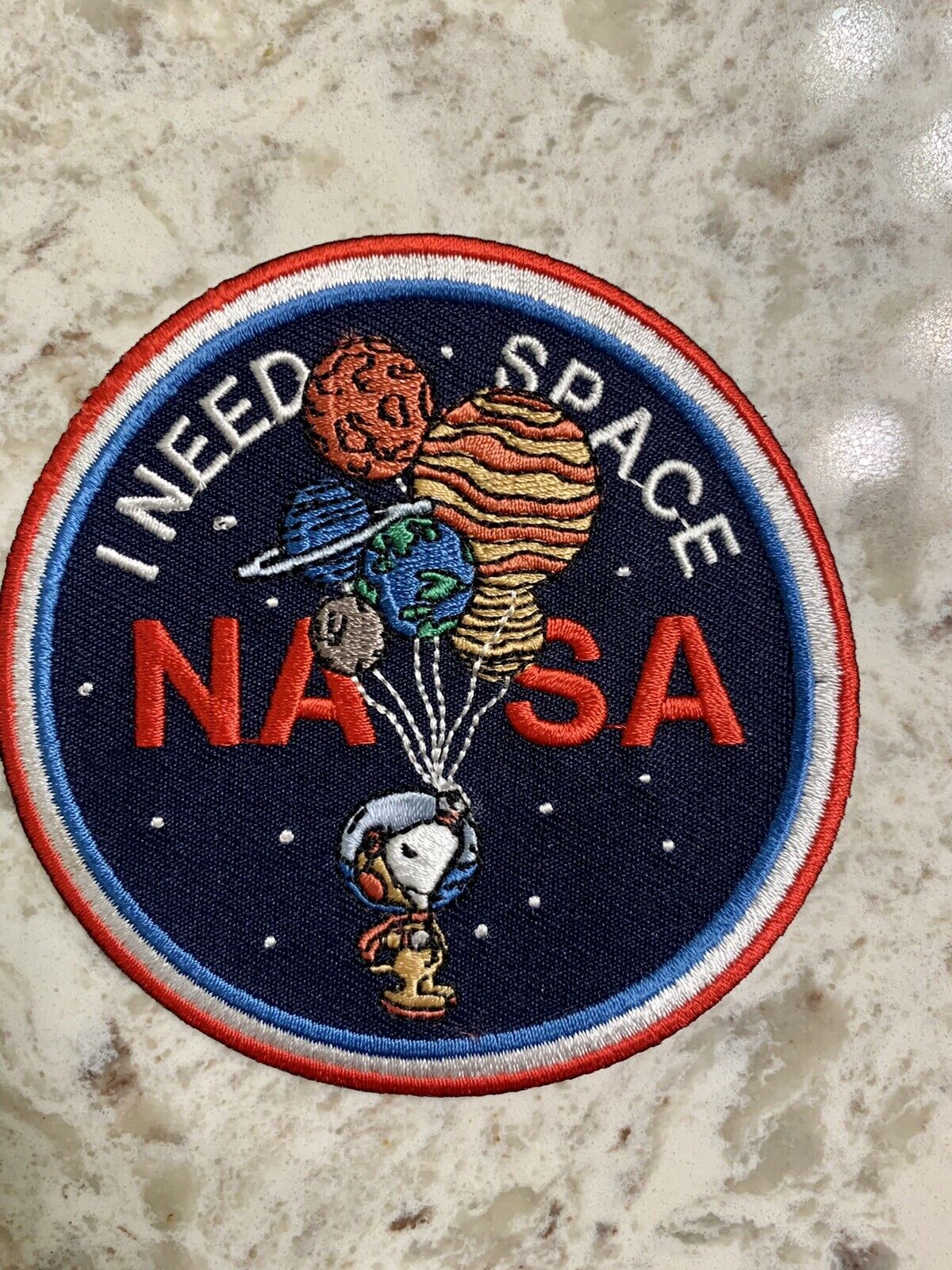 Original Snoopy I NEED SPACE PLANETS Patch 3.5” NASA SPACEX ASTRONAUT