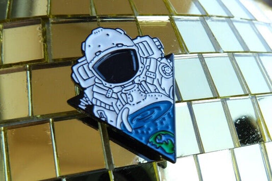 Astronaut Spaceman Above Earth NASA Astronomy Enamel Pin