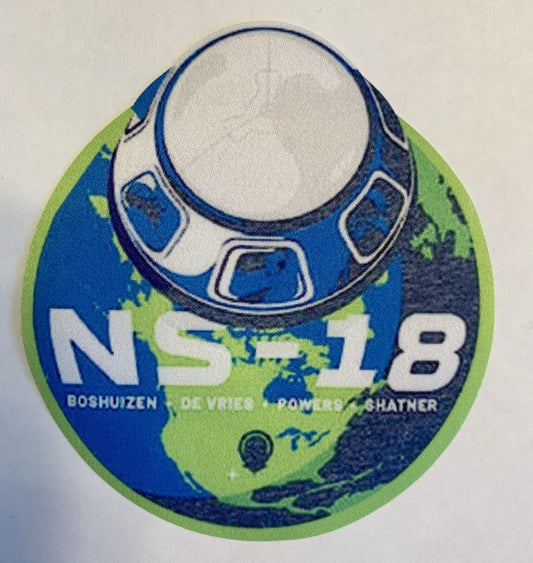 Blue Origin NS-18 Sticker Iron On Patch 3.5”