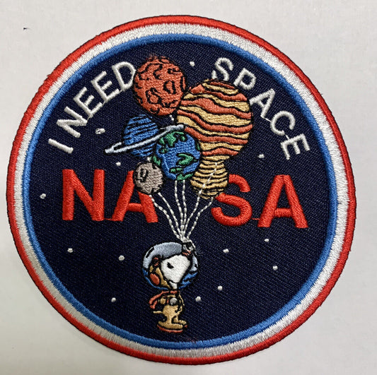 Original Snoopy I NEED SPACE PLANETS Patch 3.5” NASA SPACEX ASTRONAUT
