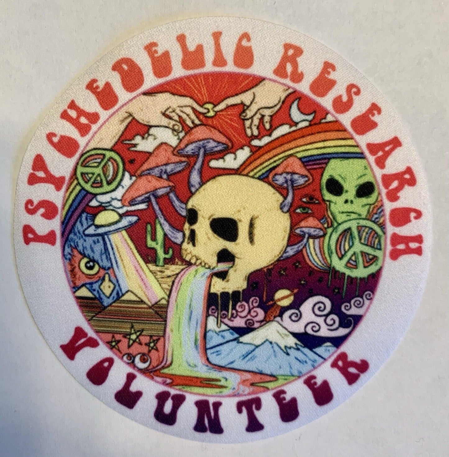 70Psychedelic Researcher Volunteer Iron-On Sticker Patch