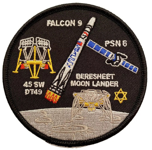 SpaceX Falcon 9 PSN 6 BERESHEET MOON LANDER Patch 45SW DT48 SPACEX