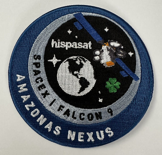 ORIGINAL SPACEX  AMAZONAS NEXUS VIASAT -3 SATELLITE FALCON HEAVY MISSION PATCH