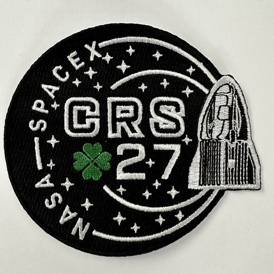 ORIGINAL SPACE X  CRS - 27 DRAGON MISSION PATCH NASA FALCON 9 ISS