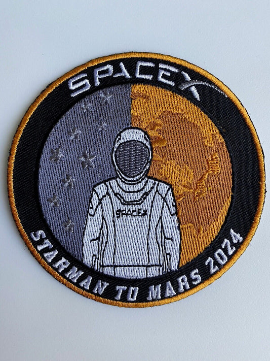 ORIGINAL SPACEX STARMAN TO MARS FIRST CREWED EXPEDITION BOLSA CHICA PATCH 3.5”