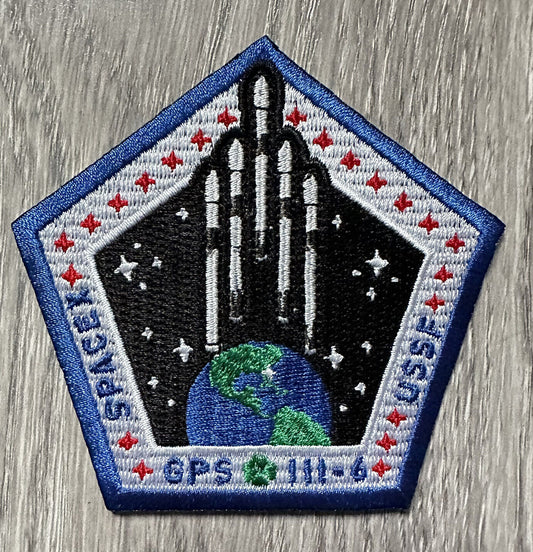 Original SPACEX GPS III - 6  USSF USAF FALCON 9 MISSION Patch NASA 3.5”