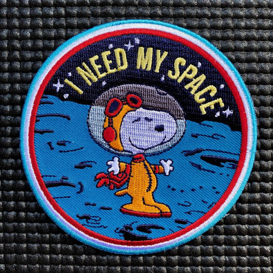 NASA - I NEED MY SPACE PATCH - ASTRONAUT MOON MISSION CAMPAIGN - 3.5”