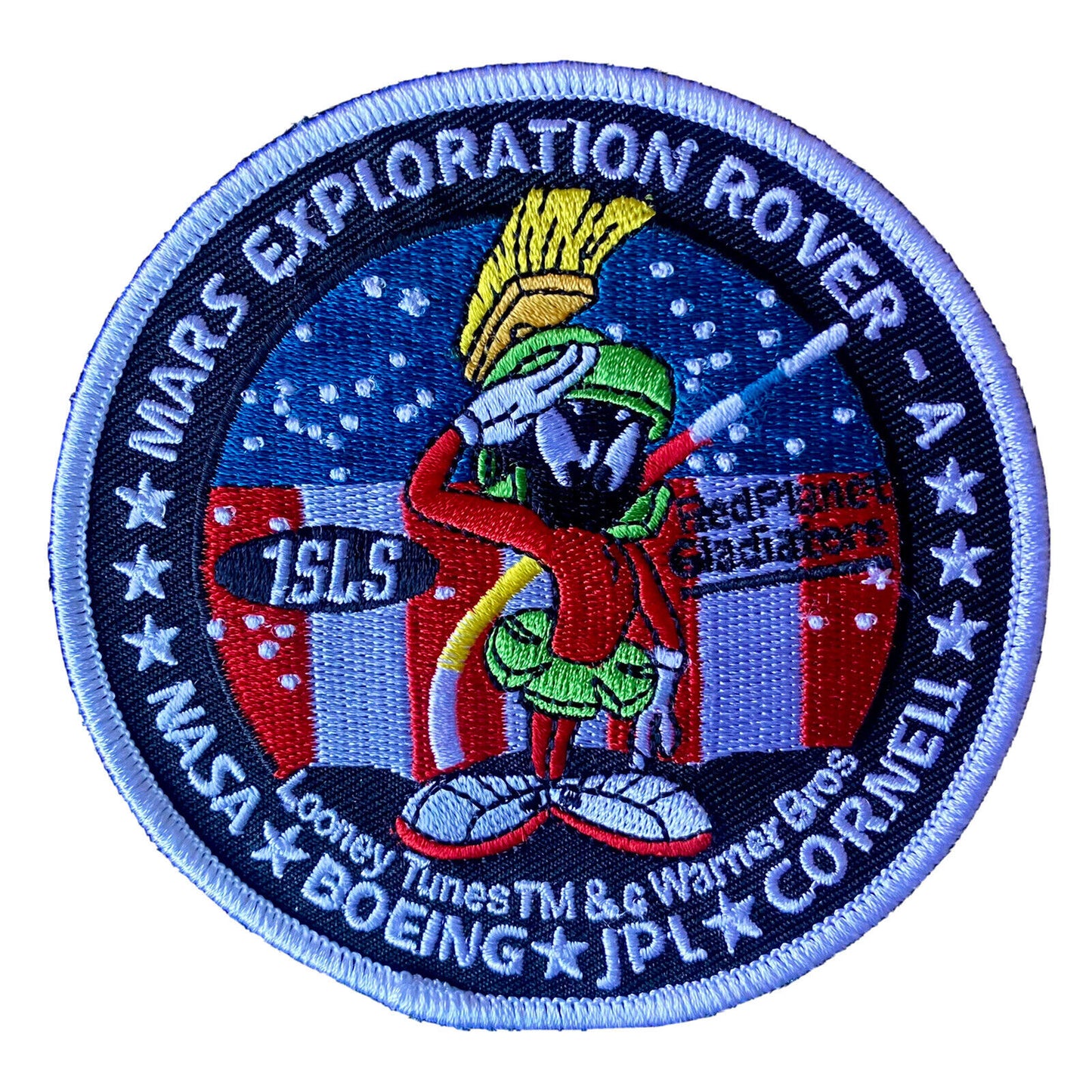 NASA JPL MARVIN THE MARTIAN PATCH MARS EXPLORATION ROVER SPACE MISSION - 3.5”