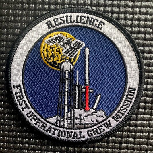 NASA SPACEX - CREW-1 RESILIENCE FALCON-9 1ST OPERATIONAL CREW PATCH DRAGON- 3.5”