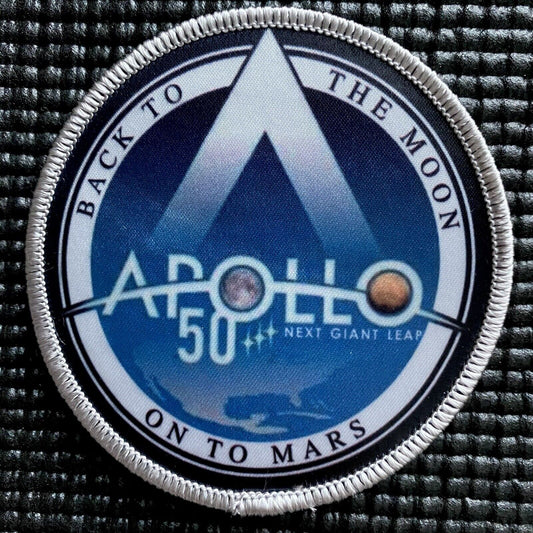 NASA APOLLO 50 - NEXT GIANT LEAP - ON TO MARS - AUTHENTIC SPACE PATCH - 3.5”