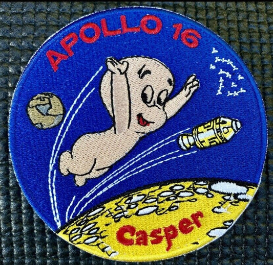 NASA - CASPER GHOST - APOLLO 16 LUNAR SPACE PATCH - 3.5"