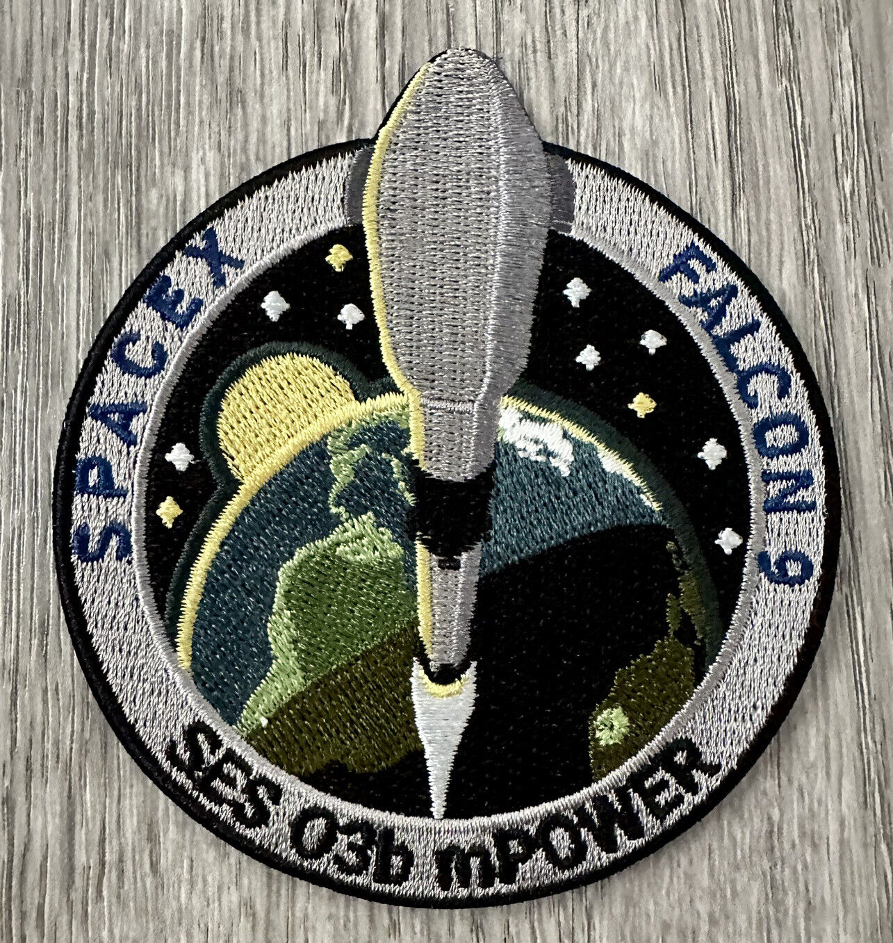 Original SpaceX SES 03b MPower Mission Patch NASA Falcon 9 3.5”