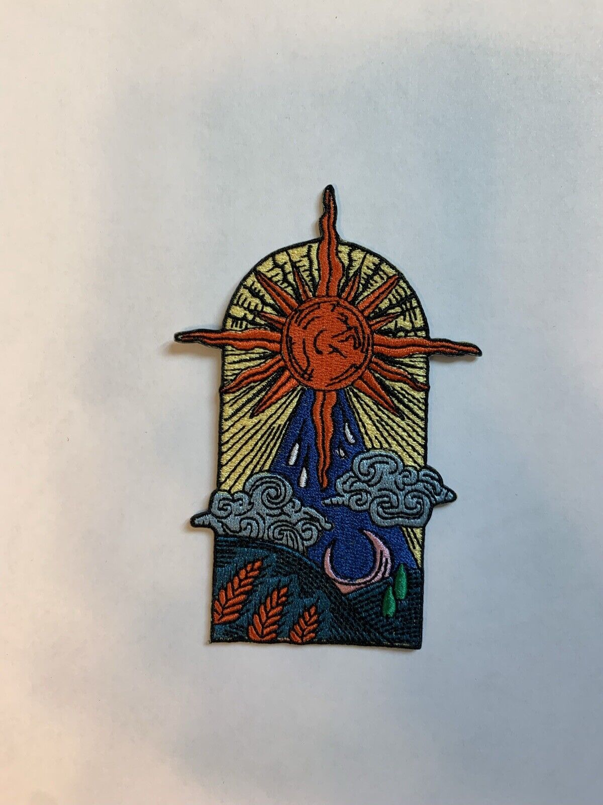 Van Gogh Art Inspired Sun And Moon Embroidered Patch Iron on 3”