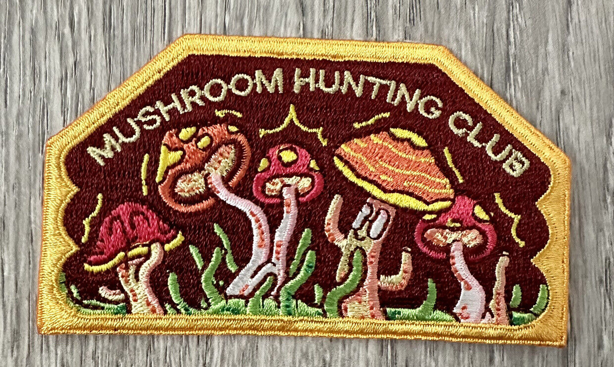 Mushroom Hunting Club Trippy Starry Night Sew On Patch 3”