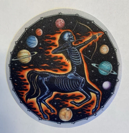 Planetary Warrior Astrology Sticker Iron On Patch 3.5”